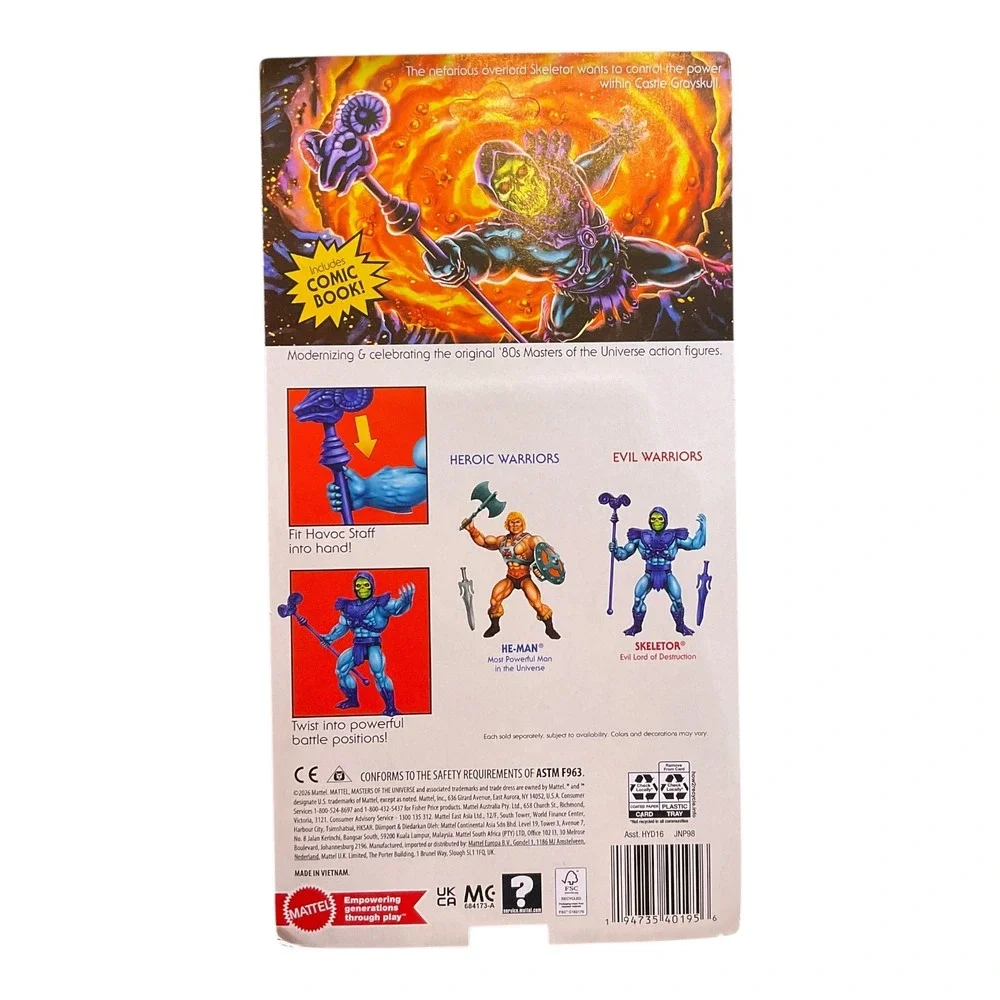 Masters of the Universe Origins Deviated He-Man & Skeletor Figure Unpunched